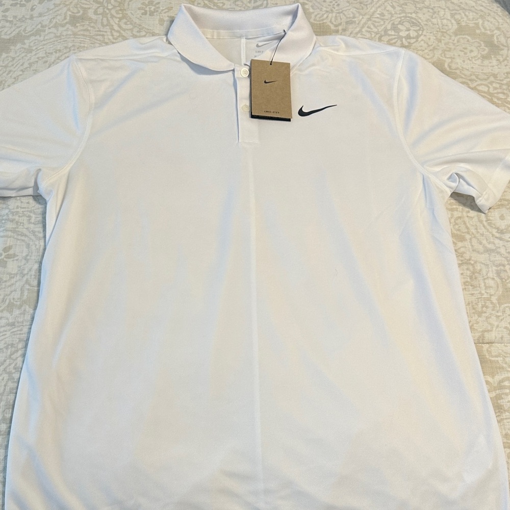 Nike Men's Classic White Dri-Fit Polo Shirt